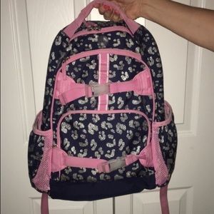 Sparkly cheetah print pottery barn backpack